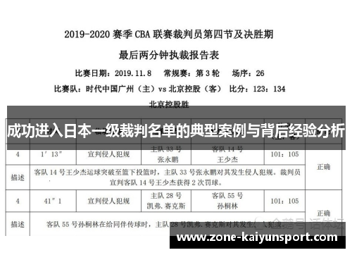 成功进入日本一级裁判名单的典型案例与背后经验分析